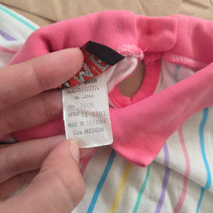 80s Vintage Pastel Striped Top 18 months