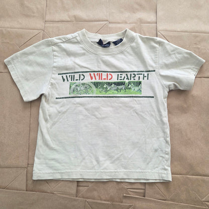Y2K Vintage Wild Earth Zebra Cotton Tee 3t