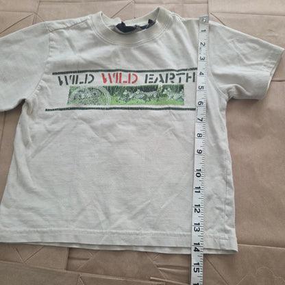 Y2K Vintage Wild Earth Zebra Cotton Tee 3t