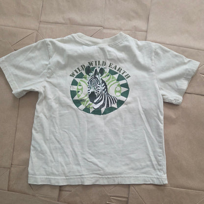 Y2K Vintage Wild Earth Zebra Cotton Tee 3t