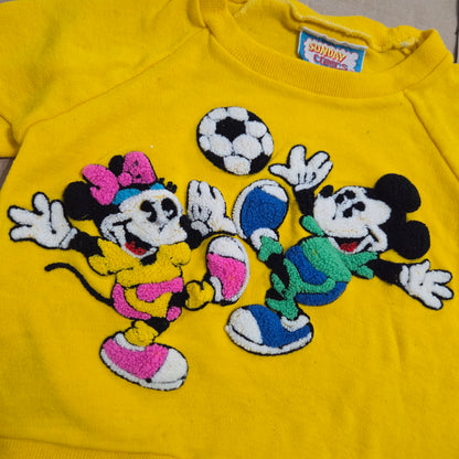 80s Vintage Mickey & Minnie Soccer Shirt 2t