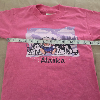 90s Vintage Alaska Eskimo + Husky Tee 5t/6