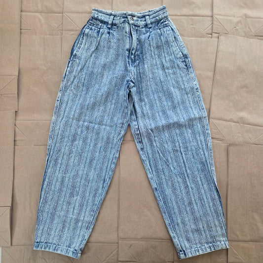 80s Vintage Acid Striped Jeans kids 8