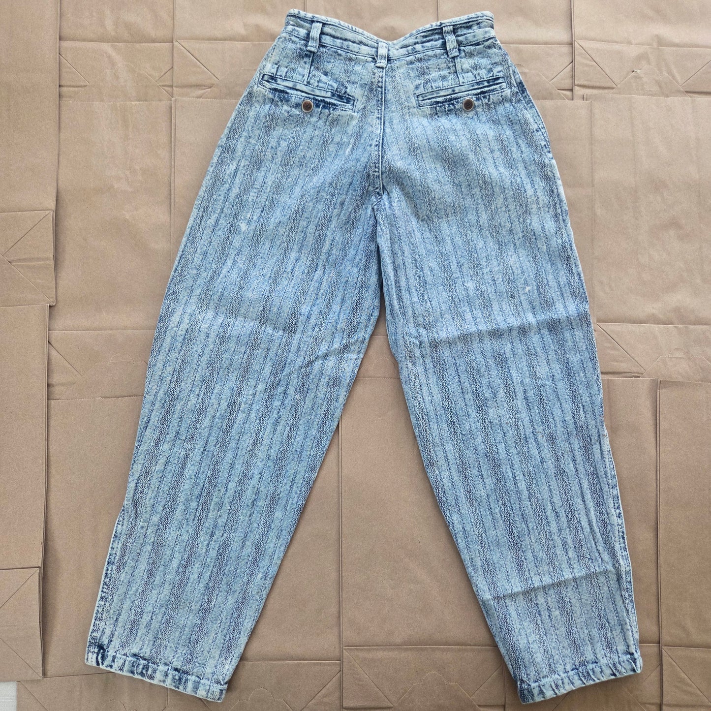 80s Vintage Acid Striped Jeans kids 8