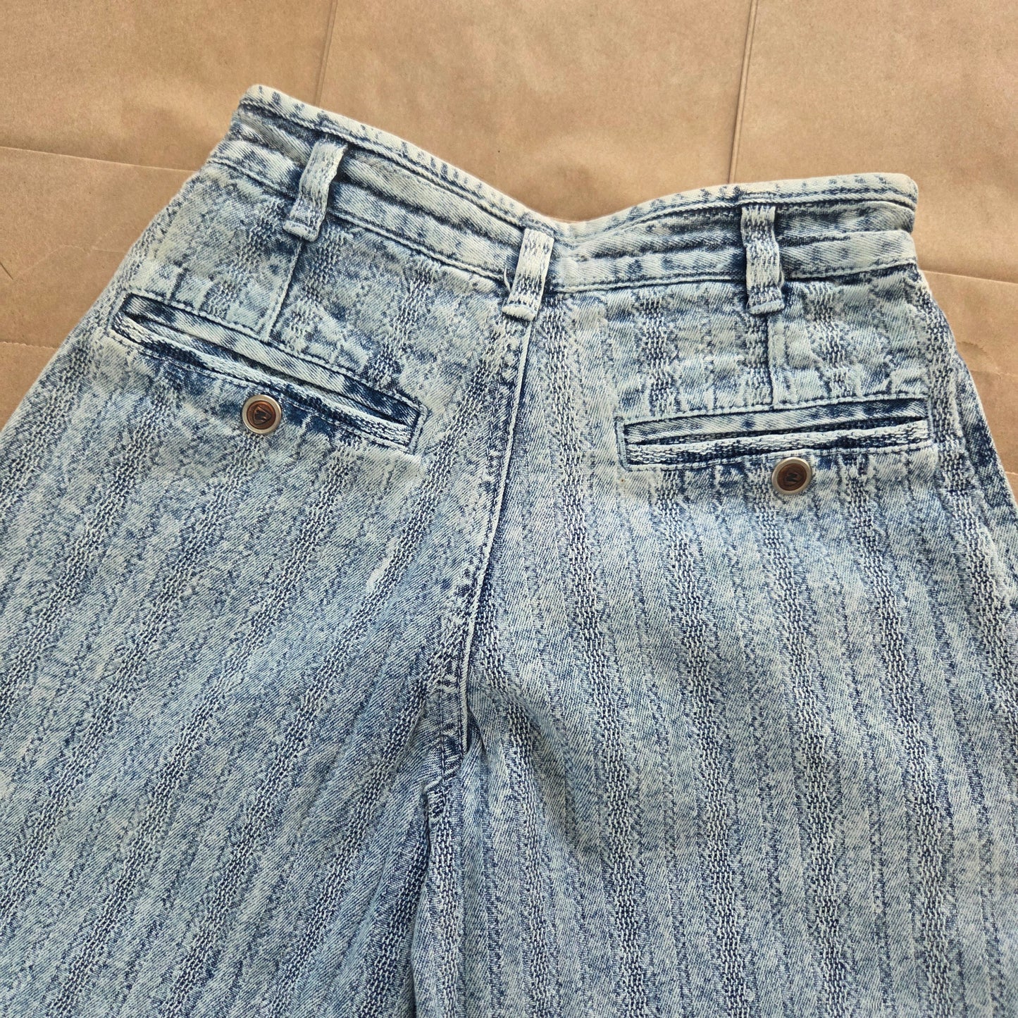 80s Vintage Acid Striped Jeans kids 8