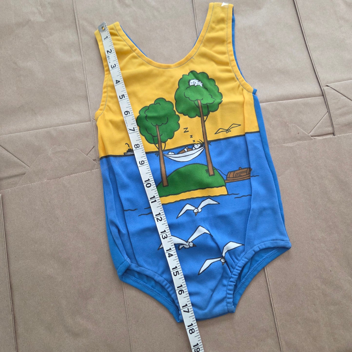 80s Vintage NWOT Island Swimsuit 3t