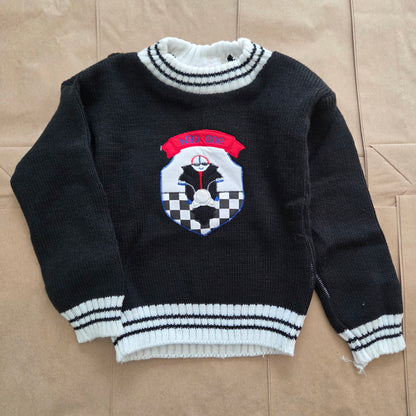 90s Vintage Motorcycle Knit Sweater 4t