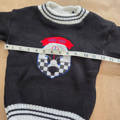 90s Vintage Motorcycle Knit Sweater 4t