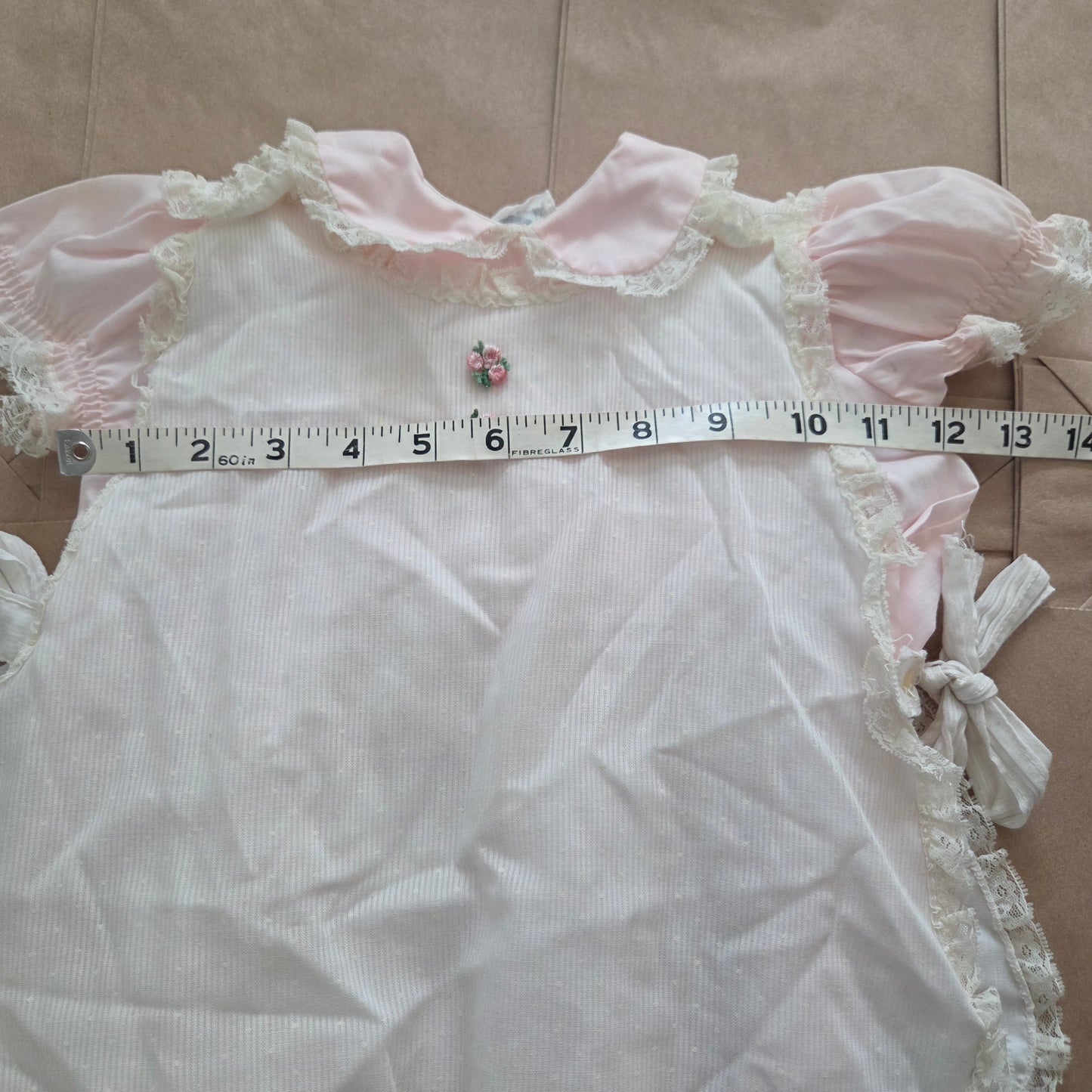 70s Vintage Bryan Lacey Pink Dress 9-12 months