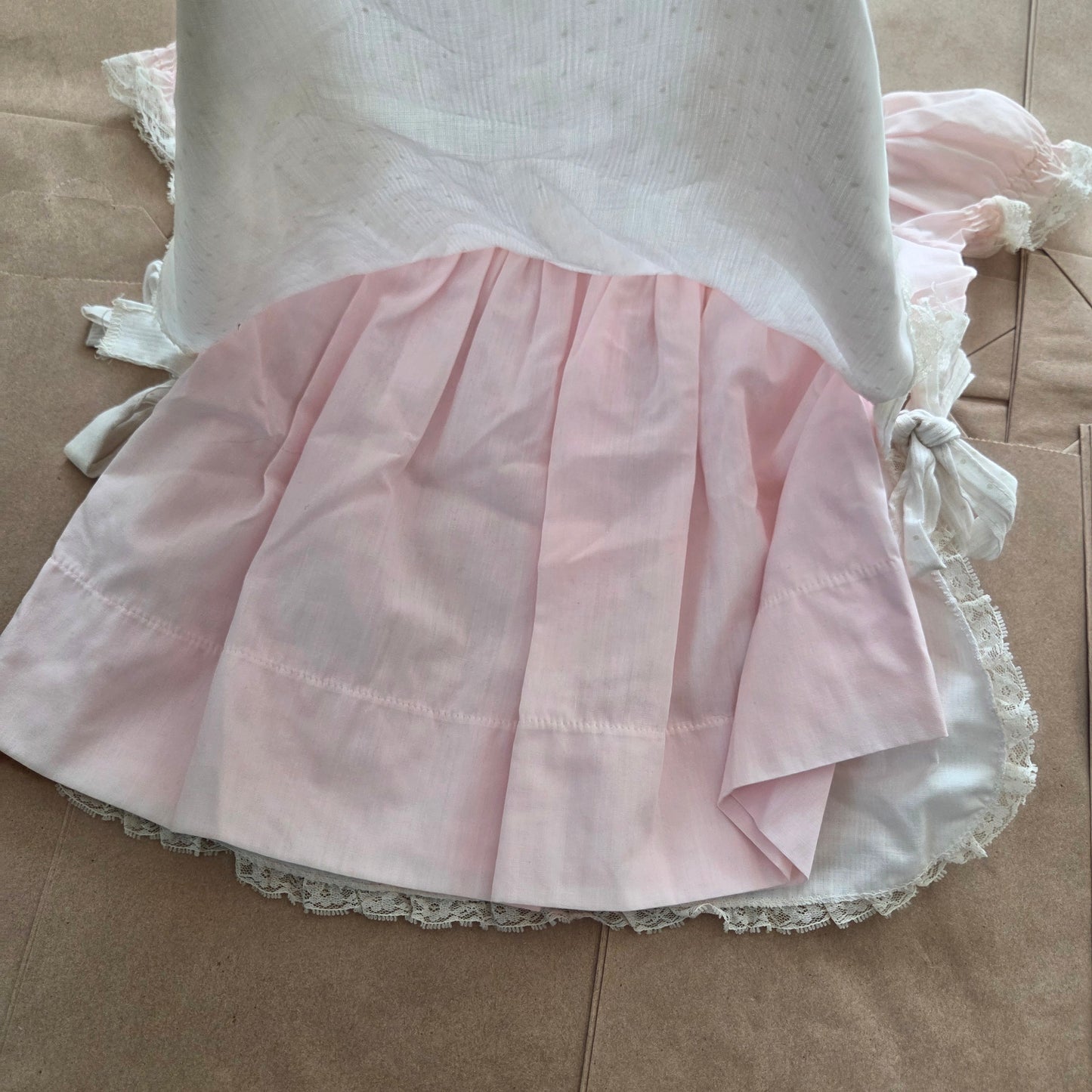 70s Vintage Bryan Lacey Pink Dress 9-12 months