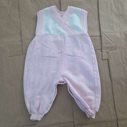 80s Vintage Pink Bear Pantsuit 3-6 months