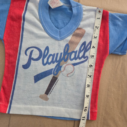 80s Vintage Baseball PJ Top 12 months