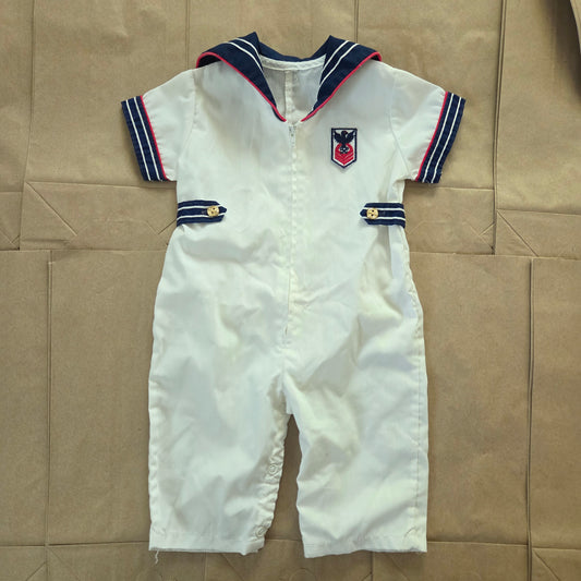 90s Vintage Sailor Pantsuit 6-9 months