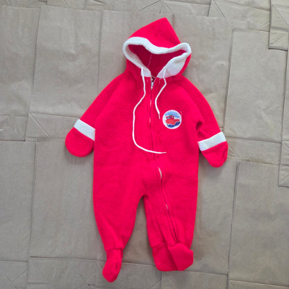 70s Vintage Train Fleece Footed PJs 3-6 months