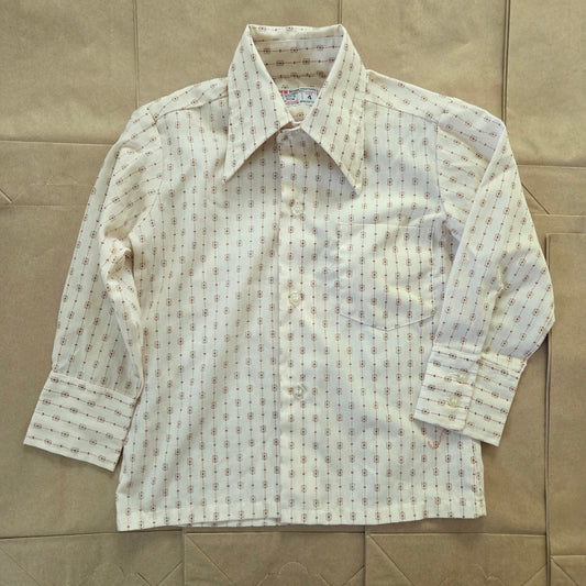 70s Vintage Buttondown Pattern Long Sleeve 3t