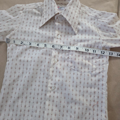 70s Vintage Buttondown Pattern Long Sleeve 3t