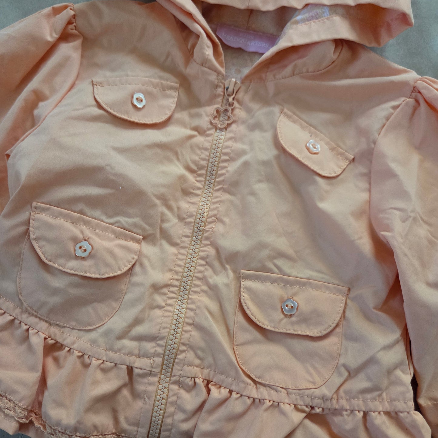 Y2k Vintage Peach Hooded Jacket 2t