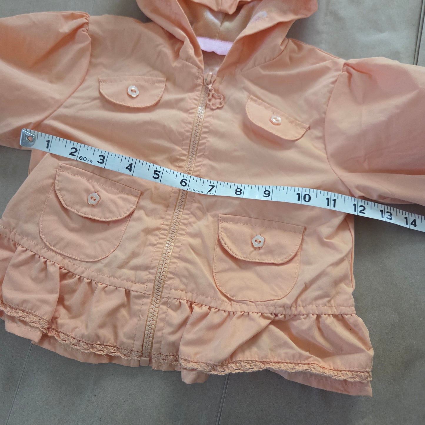 Y2k Vintage Peach Hooded Jacket 2t