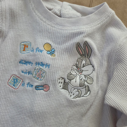 90s Vintage Baby Bugs Bunny Cotton Bodysuit 6-9 months