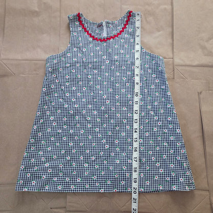 90s Vintage Floral Gingham Dress 3t