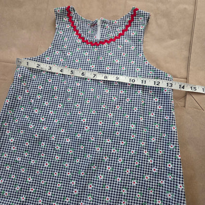 90s Vintage Floral Gingham Dress 3t