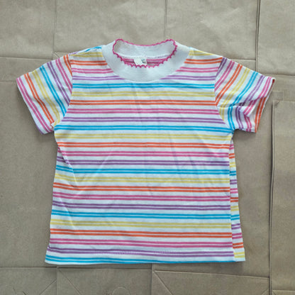 80s Vintage Girly Striped Shirt 2t