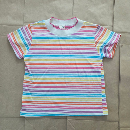 80s Vintage Girly Striped Shirt 2t