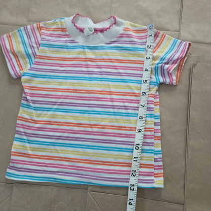 80s Vintage Girly Striped Shirt 2t