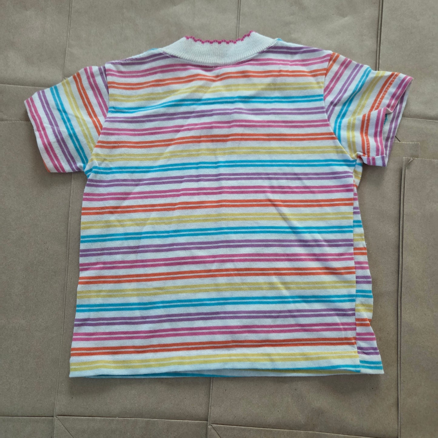 80s Vintage Girly Striped Shirt 2t