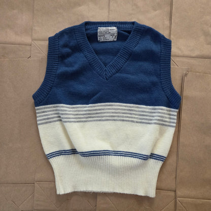 80s Vintage Knit Striped Vest 4t/5t