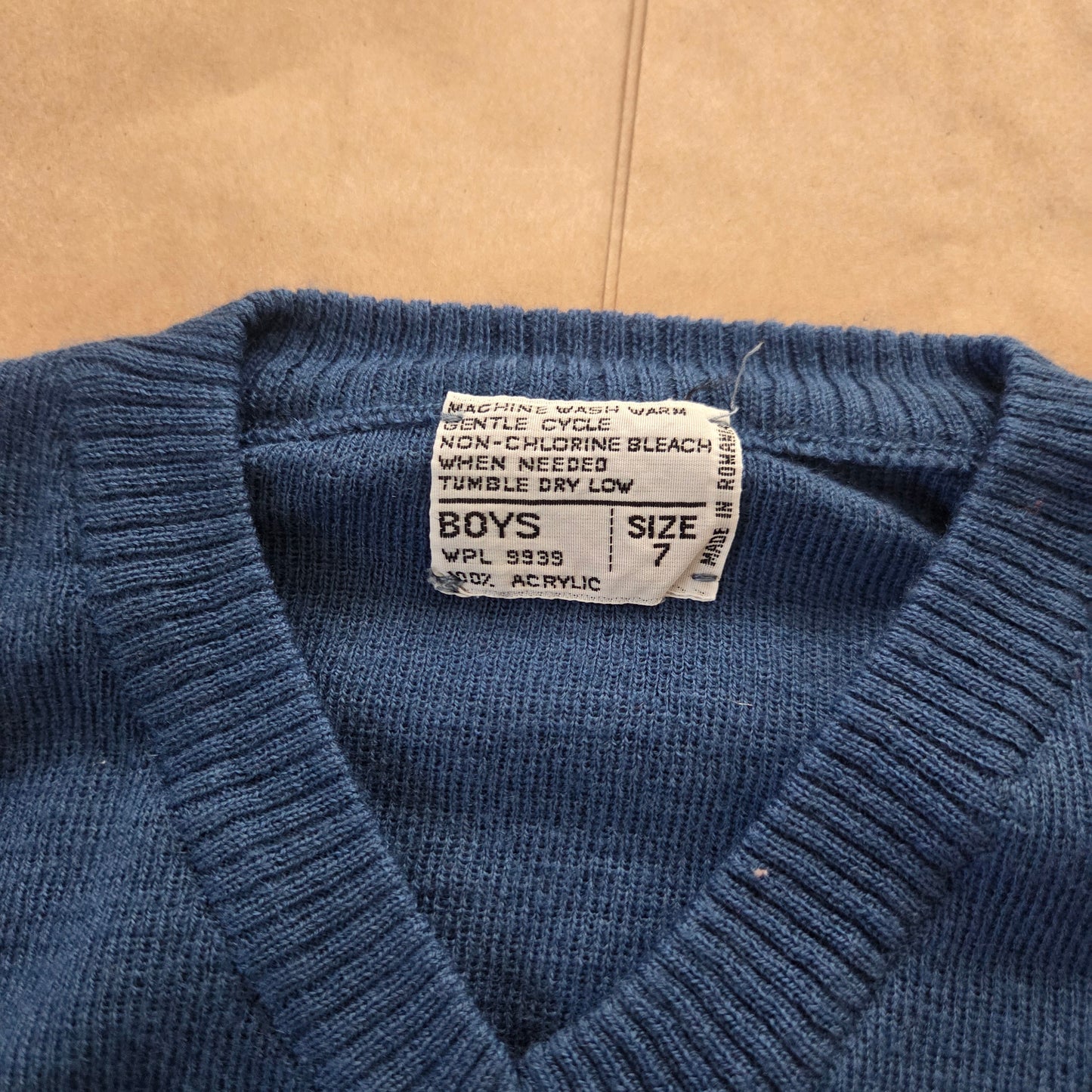 80s Vintage Knit Striped Vest 4t/5t