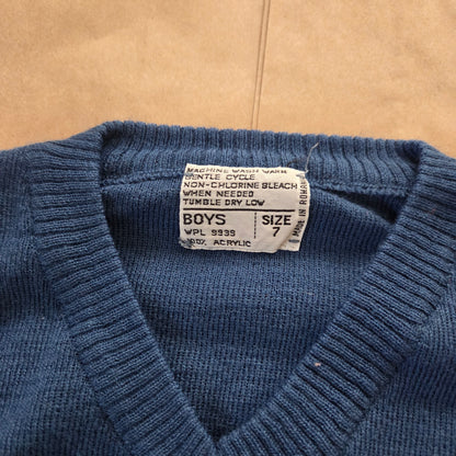 80s Vintage Knit Striped Vest 4t/5t