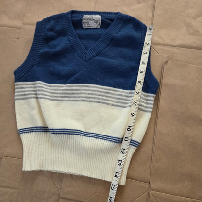 80s Vintage Knit Striped Vest 4t/5t