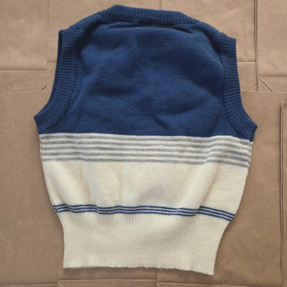 80s Vintage Knit Striped Vest 4t/5t