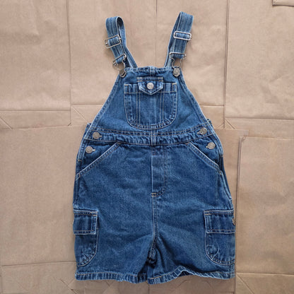 Y2k Vintage Denim Cargo Shortalls 5t