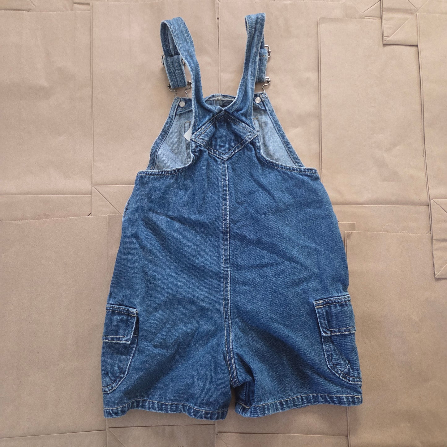 Y2k Vintage Denim Cargo Shortalls 5t
