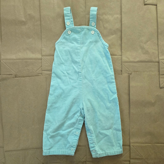 80s Vintage Mint Blue Overalls 9-12 months