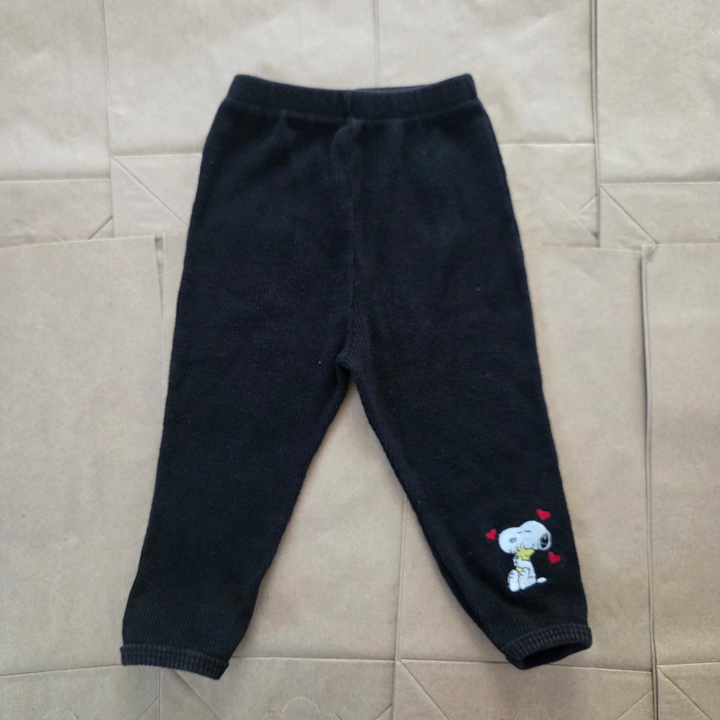 90s Vintage Snoopy Black Pants 12 months