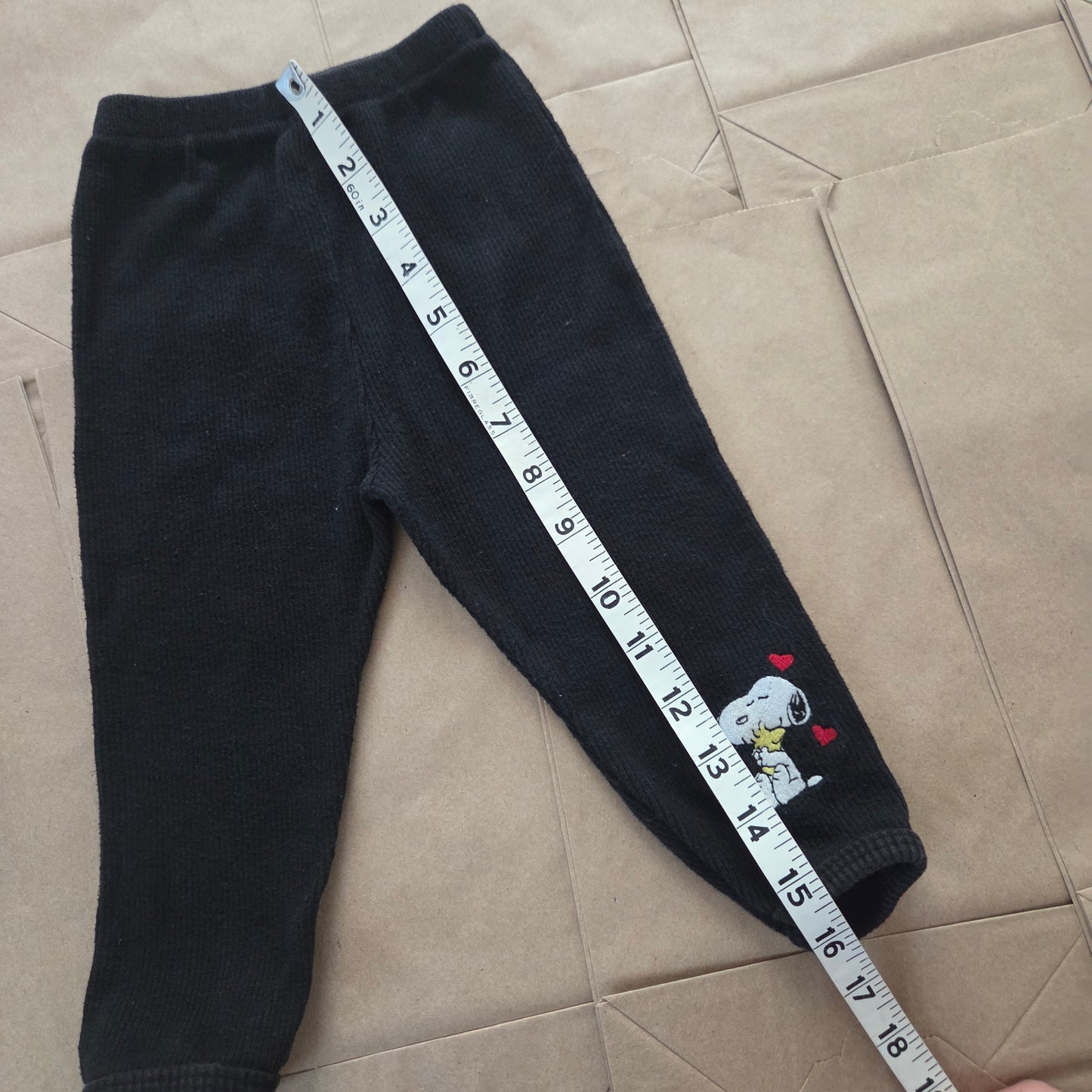 90s Vintage Snoopy Black Pants 12 months