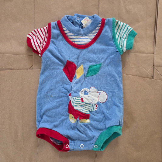 90s Vintage Dog Flying Kite Romper 6-9 months