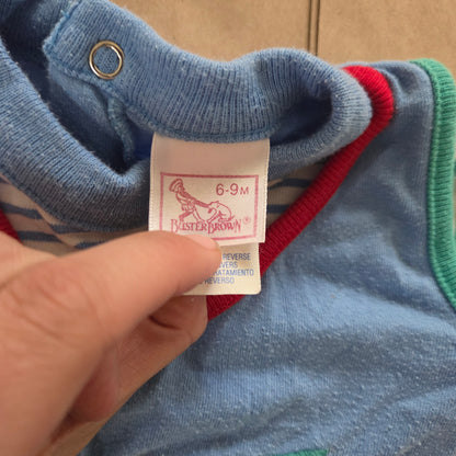 90s Vintage Dog Flying Kite Romper 6-9 months