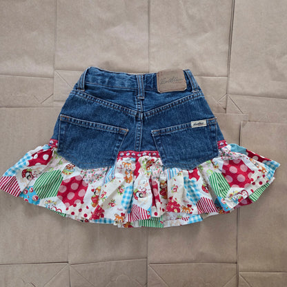 Y2K Levi's Upcycled Jean Skirt 3t/4t