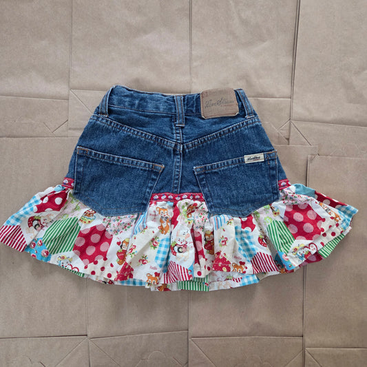Y2K Levi's Upcycled Jean Skirt 3t/4t