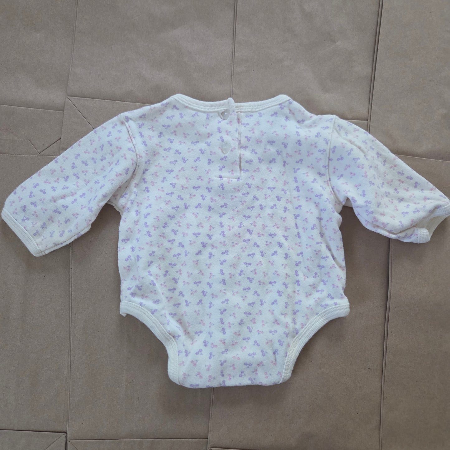 90s Vintage Baby Tweety Floral Cotton Romper 0-3 months