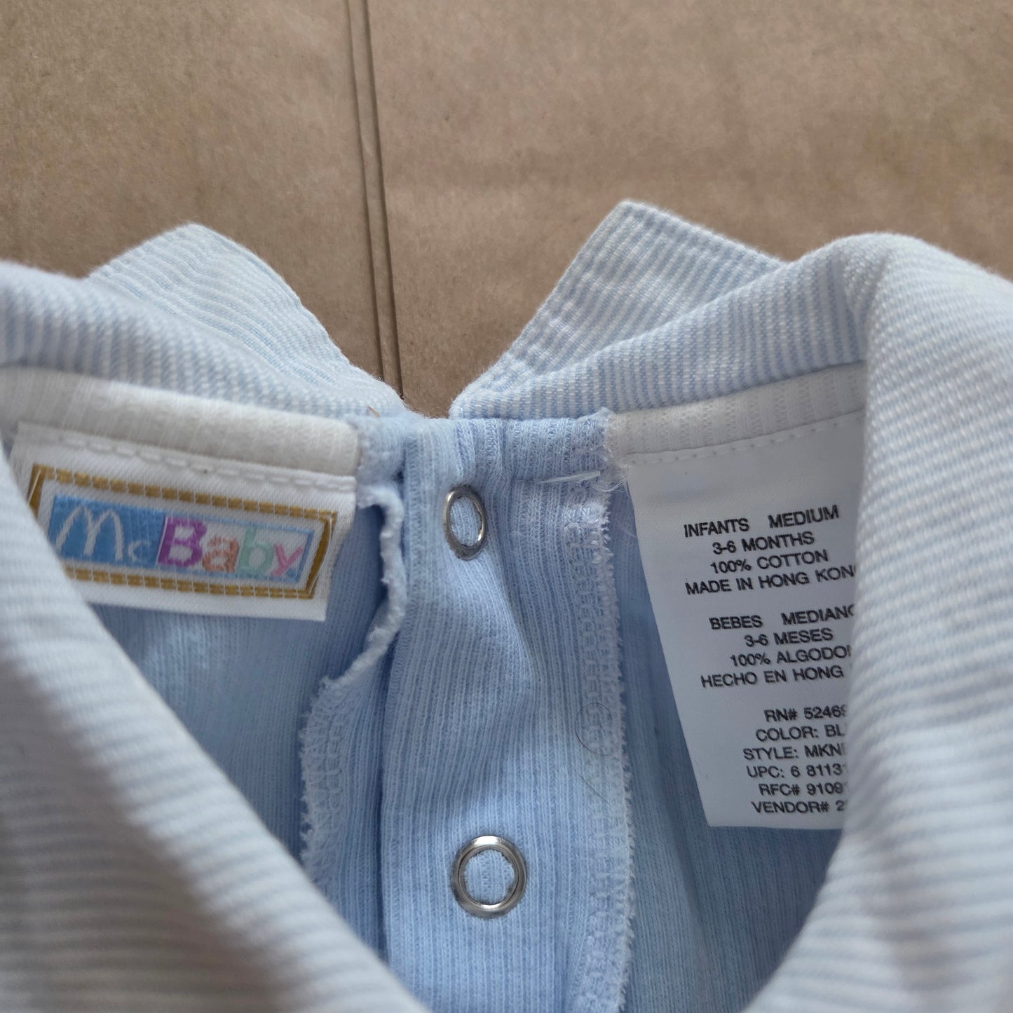 90s Vintage McBaby Spring Cotton Bodysuit 3-6 months