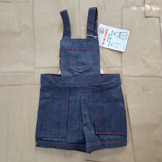 80s Vintage Cotton Reversible Shortalls 5t