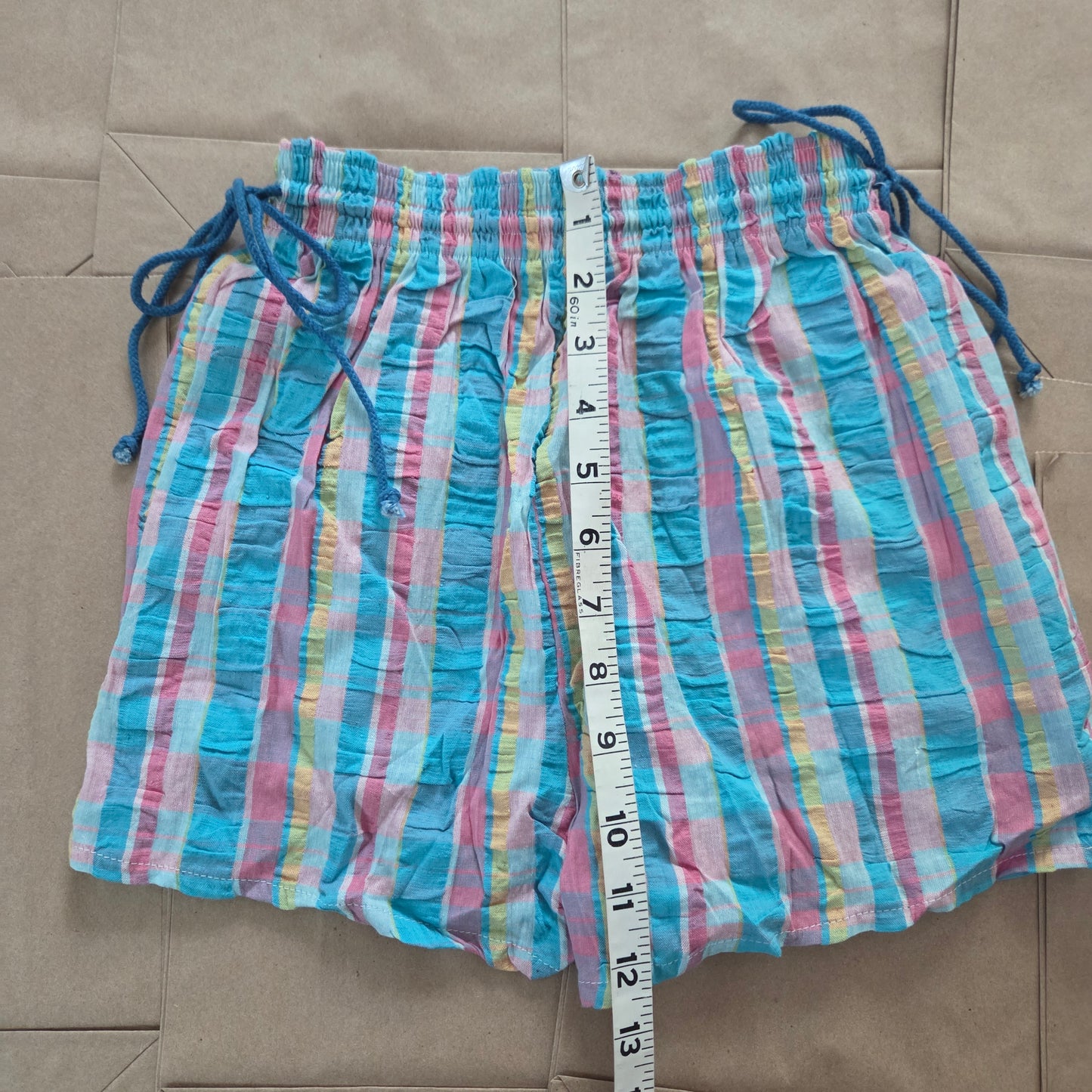 80s Vintage Plaid Girly Shorts kids 8-10