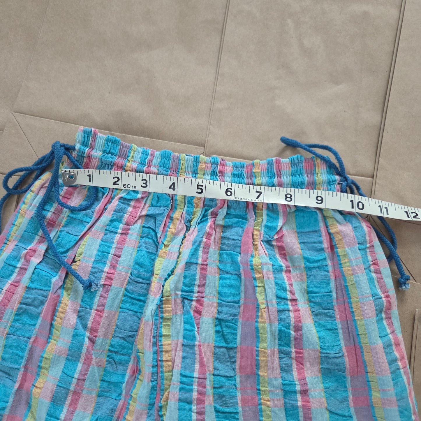 80s Vintage Plaid Girly Shorts kids 8-10
