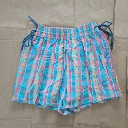80s Vintage Plaid Girly Shorts kids 8-10