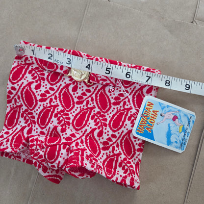 80s Vintage Paisley Swim Shorts 9-12 months